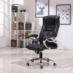 High-back executive office leather seat