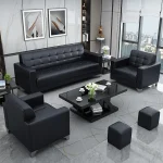 Office 5-Seater Leather Sofa