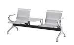 Two seater office bench with table. - Image 3