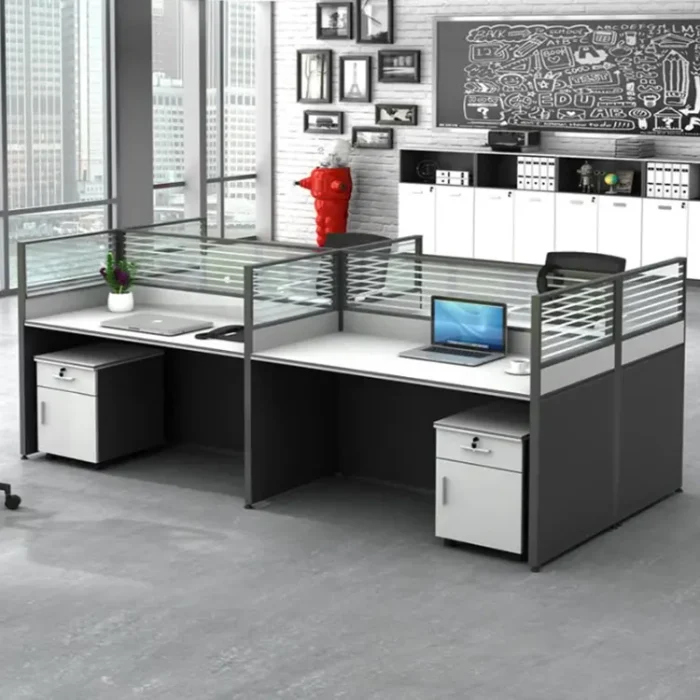 4 Way modular office workstation - Ideal Furniture