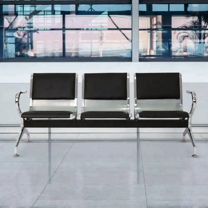 HTB1GQmHdjfguuRjSspkq6xchpXax.jpg_720x720q50.webp 3-link padded waiting bench - Image 1