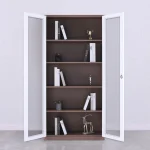 knock down office furniture glass door book shelf metal cupboard - Image 4