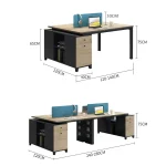 2-Way office workstation (1200mm x 1200mm)