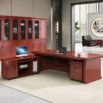 1.8m L-shaped executive office desk - Image 3