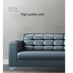 5-Seater Executive Office Leather Sofa - Image 4