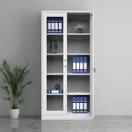Full-glass metallic office cabinet