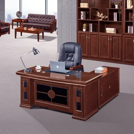 Office table with side drawers - 160cm
