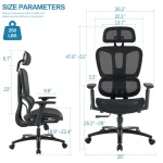 Lakosha High Back Mesh Ergonomic Task Chair - Image 9