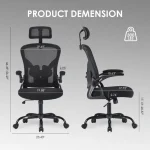 Mesh Office Chair with Headrest - Image 5