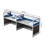 Two way modular office workstation - Image 3