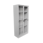 Full glass two door metallic cabinet| available in a variety of designs| we deliver