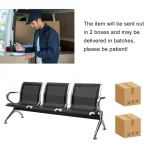 Kinbor 3-link metallic waiting bench - Image 5