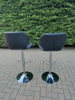Leather Adjustable Swivel Bar Stool - Image 3