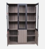 Serenity 3 Door Book Case in Brown Color - Image 3