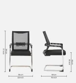 Cantilever mesh office visitor chair - Image 2