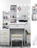 Elegant Design for Modern Beauty Spaces Upgrade your grooming area with the White Dressing Boss Table, a stylish and functional piece designed for makeup lovers, professionals, and anyone who values organized beauty storage. With its modern white finish and spacious layout, this dressing table transforms any room into a refined, clutter-free beauty station. Premium Mirror Setup for Daily Grooming This professional-style mirror section offers clear visibility, ensuring flawless makeup application and grooming. Additionally, the well-sized reflective surface enhances lighting and adds depth to your room. For more tips on designing effective vanity spaces, visit Architectural Digest’s vanity ideas . Spacious Storage for Beauty Essentials The table features multiple drawers and compartments that help you store cosmetics, skincare items, hair tools, and accessories neatly. Consequently, you can keep everything organized and easily accessible. Pair this unit with our White 5-Tier Storage Cabinet or White Foldable Office Table if you need extra storage or a matching white furniture theme. Sleek White Finish for a Modern Aesthetic With its smooth white coating and polished edges, the Dressing Boss Table blends effortlessly into contemporary bedrooms, beauty studios, and professional makeup rooms. Moreover, its minimalist style complements a variety of décor themes, from luxury modern to simple Scandinavian. Key Features Spacious drawers for storing beauty essentials Smooth white finish for a clean, modern appearance Large mirror surface for perfect grooming visibility Durable construction for long-term use Ideal for bedrooms, salons, and beauty rooms Image Alt Attributes: “White dressing boss table with spacious drawers” “Modern white vanity table with mirror setup” The White Dressing Boss Table brings elegance, functionality, and exceptional storage together. Whether you're preparing for work, events, or daily routines, this modern dressing unit enhances your space beautifully while keeping everything organized.