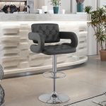 The Black Leather Adjustable Barstool is a sophisticated and comfortable seating solution designed for modern kitchens, breakfast bars, home bars, restaurants, cafés, hotels, lounges, and office breakout areas. Featuring premium black leather upholstery, an adjustable height mechanism, and a sleek contemporary design, this barstool enhances any space with elegance while delivering superior comfort and functionality. Crafted with a sturdy metal frame and a durable pedestal base, the barstool offers excellent stability and long-lasting performance. The generously padded seat and ergonomic backrest provide exceptional support, while the integrated footrest ensures added comfort during extended seating. The smooth gas-lift mechanism allows for effortless height adjustment to suit different counter and bar heights, and the 360-degree swivel function offers maximum flexibility and ease of movement. Designed for both residential and commercial use, the Black Leather Adjustable Barstool is easy to clean, making it ideal for busy environments where style and practicality are equally important. Whether you're furnishing a modern kitchen, café, restaurant, or entertainment area, this barstool is the perfect blend of luxury, durability, and convenience. Key Features Premium black leather upholstery Smooth gas-lift height adjustment 360-degree swivel seat for flexibility Ergonomic padded backrest and seat Built-in footrest for enhanced comfort Strong and stable metal pedestal base Scratch-resistant and easy-to-clean surface Modern design suitable for residential and commercial spaces Ideal for kitchens, breakfast bars, cafés, restaurants, hotels, lounges, and office break areas Durable construction for long-lasting everyday use