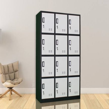 The 12 Locker Steel Office Cabinet is a secure, heavy-duty storage solution designed to organize and protect personal belongings, office supplies, documents, uniforms, and equipment in busy workplaces. Featuring 12 individual lockable compartments, this steel locker cabinet is ideal for offices, schools, hospitals, factories, gyms, warehouses, staff rooms, and other commercial or institutional environments where secure personal storage is essential. Manufactured from high-quality powder-coated steel, the 12 Locker Steel Office Cabinet offers exceptional strength, durability, and resistance to rust, scratches, and corrosion. Each locker compartment provides private storage space and can be securely locked, ensuring the safety of personal items and workplace essentials. Ventilation slots promote proper airflow, helping to keep stored items fresh, while the sturdy construction is designed to withstand daily use in high-traffic environments. Its compact vertical design maximizes storage capacity without taking up excessive floor space, making it an excellent choice for organizations looking to improve workplace organization and security. Whether installed in an office, educational institution, healthcare facility, or industrial setting, the 12 Locker Steel Office Cabinet delivers reliable performance, security, and long-lasting value. Key Features 12 individual lockable storage compartments Heavy-duty powder-coated steel construction Rust-resistant, scratch-resistant, and corrosion-resistant finish Secure locking system for each locker Ventilation slots for improved airflow Strong and stable design for commercial use Space-saving vertical storage configuration Smooth, easy-to-clean surface Suitable for offices, schools, hospitals, factories, warehouses, gyms, and staff rooms Built for long-lasting everyday performance