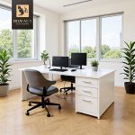 White Office Study Table Modern White Office Study Table for Home, School, and Office Use The White Office Study Table is a modern, durable, and space-saving workstation designed to provide a comfortable and productive environment for studying, working, reading, and writing. Its elegant white finish and minimalist design make it a perfect addition to home offices, study rooms, schools, libraries, corporate offices, and co-working spaces. Whether you are a student, professional, or remote worker, this versatile study table offers the ideal balance of style, functionality, and durability. Manufactured from high-quality engineered wood and supported by a sturdy frame, this study table is built to withstand everyday use. The spacious tabletop provides ample room for a laptop, desktop computer, books, files, stationery, and other office essentials, helping you maintain a clean and organized workspace. Its smooth, scratch-resistant surface is easy to clean and maintain, ensuring it retains its attractive appearance for years. White Office Study Table Features Designed with productivity in mind, this study desk offers a practical workspace while complementing modern, Scandinavian, and contemporary interiors. Its compact footprint makes it suitable for both small and large rooms without sacrificing work surface space. Key Features Spacious tabletop for laptops, computers, books, and office accessories Durable engineered wood construction Strong and stable frame for long-lasting use Elegant white finish for a modern appearance Scratch-resistant and easy-to-clean surface Space-saving design for home and office use Suitable for studying, writing, reading, and office work Ideal for homes, schools, libraries, offices, and co-working spaces Easy to assemble with clear instructions Designed for everyday residential and commercial use