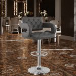 The Black Leather Adjustable Barstool is a premium seating solution that combines modern style, comfort, and functionality for both residential and commercial spaces. Upholstered in high-quality black leather, this elegant barstool is ideal for kitchen islands, breakfast counters, home bars, cafés, restaurants, hotels, lounges, and office breakout areas. Its sleek contemporary design complements a wide range of interior décor styles, making it a perfect addition to any modern space. Designed with comfort in mind, the barstool features a generously padded seat, ergonomic backrest, and a built-in footrest for enhanced support during extended seating. The smooth gas-lift mechanism allows effortless height adjustment to suit different counter and bar heights, while the 360-degree swivel function offers flexibility and ease of movement. Built on a sturdy chrome or powder-coated metal base, the stool provides excellent stability, durability, and long-lasting performance. Whether you're upgrading your home entertainment area or furnishing a commercial venue, the Black Leather Adjustable Barstool offers the perfect combination of luxury, practicality, and durability. Key Features Premium black leather upholstery Adjustable seat height with smooth gas-lift mechanism 360-degree swivel for easy movement Ergonomic padded seat and supportive backrest Built-in footrest for added comfort Strong and stable metal base Scratch-resistant and easy-to-clean surface Suitable for kitchens, bars, cafés, restaurants, hotels, and office lounges Modern and elegant design Durable construction for long-lasting everyday use
