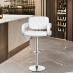 The Black Leather Adjustable Barstool is a premium seating solution that combines modern style, comfort, and functionality for both residential and commercial spaces. Upholstered in high-quality black leather, this elegant barstool is ideal for kitchen islands, breakfast counters, home bars, cafés, restaurants, hotels, lounges, and office breakout areas. Its sleek contemporary design complements a wide range of interior décor styles, making it a perfect addition to any modern space. Designed with comfort in mind, the barstool features a generously padded seat, ergonomic backrest, and a built-in footrest for enhanced support during extended seating. The smooth gas-lift mechanism allows effortless height adjustment to suit different counter and bar heights, while the 360-degree swivel function offers flexibility and ease of movement. Built on a sturdy chrome or powder-coated metal base, the stool provides excellent stability, durability, and long-lasting performance. Whether you're upgrading your home entertainment area or furnishing a commercial venue, the Black Leather Adjustable Barstool offers the perfect combination of luxury, practicality, and durability. Key Features Premium black leather upholstery Adjustable seat height with smooth gas-lift mechanism 360-degree swivel for easy movement Ergonomic padded seat and supportive backrest Built-in footrest for added comfort Strong and stable metal base Scratch-resistant and easy-to-clean surface Suitable for kitchens, bars, cafés, restaurants, hotels, and office lounges Modern and elegant design Durable construction for long-lasting everyday use