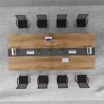 The 10 Seater Boardroom Table is a premium conference table designed to create a professional and collaborative meeting environment. With ample seating for up to ten people, this spacious boardroom table is ideal for executive offices, conference rooms, corporate boardrooms, training centers, and meeting spaces. Its modern design enhances the appearance of any workspace while providing a comfortable setting for presentations, discussions, and decision-making. Constructed from high-quality engineered wood with a durable finish, the table offers exceptional strength, stability, and long-lasting performance. The expansive tabletop provides plenty of room for laptops, documents, projectors, and meeting accessories, while its scratch-resistant surface is easy to clean and maintain. Its sturdy base ensures reliable support during daily use in busy office environments. Whether you're furnishing a new boardroom or upgrading your meeting space, the 10 Seater Boardroom Table combines elegance, functionality, and durability to support productive business meetings. Key Features: Seats up to 10 people comfortably Spacious tabletop for meetings and presentations Modern executive boardroom design Durable engineered wood construction Strong and stable base for reliable support Scratch-resistant, easy-to-clean surface Ideal for conference rooms, executive offices, and training centers Professional appearance that complements modern office interiors Suitable for corporate meetings, team discussions, and client presentations Built for long-lasting everyday use