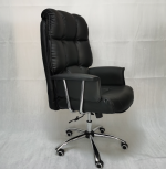 Black Director Office Chair The Black Director Office Chair is a premium executive seating solution designed to provide superior comfort, style, and support for directors, managers, executives, and professionals. Featuring a sleek black finish and an ergonomic design, this chair enhances the appearance of any office while promoting productivity and comfort throughout the workday. Constructed with a strong frame and high-quality upholstery, the chair is built for long-lasting durability and daily use. The high backrest, generously padded seat, adjustable height, and smooth 360-degree swivel function provide exceptional support and flexibility. Equipped with durable caster wheels, the chair allows effortless movement across different office flooring surfaces. Features: Elegant black finish with a professional executive design High backrest for superior neck and lumbar support Thick padded seat and armrests for maximum comfort Adjustable height with a smooth gas-lift mechanism 360-degree swivel for easy mobility Strong and durable base with smooth-rolling caster wheels Easy-to-clean and wear-resistant upholstery Suitable for executive offices, boardrooms, home offices, and meeting rooms Quick and easy to assemble