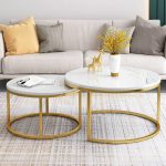 The Round Marble Coffee Table is a stylish and elegant centerpiece designed to enhance living rooms, office lounges, reception areas, hotel lobbies, and modern interior spaces. Featuring a premium marble-look tabletop and a sophisticated round design, this coffee table adds a touch of luxury while providing a practical surface for drinks, magazines, décor items, and everyday essentials. Crafted from high-quality materials, the table offers excellent durability and stability for long-lasting use. The smooth marble-effect surface is easy to clean and maintain, while the sturdy base provides reliable support and a balanced appearance. Its round shape creates a welcoming atmosphere and allows comfortable movement around seating areas, making it ideal for both small and spacious environments. Perfect for homes, offices, cafés, hotels, and reception spaces, the Round Marble Coffee Table combines modern elegance, functionality, and durability to complement a variety of interior styles. Key Features Elegant round marble-look tabletop Modern luxury coffee table design Strong and durable construction Stable base for excellent support Smooth, scratch-resistant, easy-to-clean surface Spacious tabletop for décor, drinks, and magazines Space-saving round design Ideal for living rooms, offices, lounges, hotels, cafés, and reception areas Complements modern and contemporary interiors Built for long-lasting everyday use