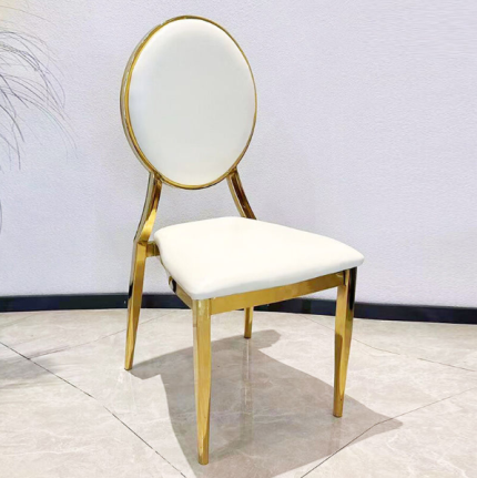 The Gold Stackable Conference Chair is an elegant and practical seating solution designed for professional meetings, conferences, training sessions, events, hotels, churches, and banquet halls. Featuring a stylish gold finish and a sophisticated design, this chair adds a premium look to any space while providing comfortable seating for guests, clients, and attendees. Built with a strong and durable metal frame, the chair offers excellent stability and long-lasting performance even in high-use environments. The comfortable padded seat and supportive backrest provide enhanced comfort during extended meetings, seminars, and presentations. Its stackable design allows for easy storage and efficient use of space when the chairs are not required. Perfect for corporate offices, conference rooms, event venues, and commercial spaces, the Gold Stackable Conference Chair combines luxury, functionality, and durability in one stylish seating solution. Key Features Elegant gold modern finish Stackable design for convenient storage Strong metal frame construction Comfortable padded seat and backrest Durable upholstery for everyday use Lightweight and easy to move Space-saving storage solution Professional appearance for executive environments Ideal for offices, conference rooms, hotels, churches, training centers, and events Easy to clean and maintain