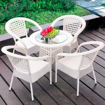 The Outdoor Dining Table Set is a stylish and durable furniture solution designed to create a comfortable dining and entertainment space in gardens, patios, balconies, terraces, restaurants, cafés, hotels, and outdoor lounges. Combining functionality, comfort, and modern design, this set provides the perfect setting for outdoor meals, family gatherings, meetings, and relaxation. Made from high-quality, weather-resistant materials, the outdoor dining set is built to withstand changing outdoor conditions while maintaining its attractive appearance. The spacious dining table provides enough room for food, drinks, and décor items, while the comfortable chairs offer excellent support for extended outdoor seating. Its sturdy construction ensures stability and long-lasting performance for both residential and commercial use. Whether you are furnishing a home garden, restaurant terrace, hotel outdoor area, or café space, the Outdoor Dining Table Set delivers the perfect combination of elegance, durability, and convenience. Key Features Complete outdoor dining table and chair set Modern and stylish design Weather-resistant construction for outdoor use Strong and durable table and chair frames Comfortable seating for family and guests Spacious tabletop for dining and entertaining Easy-to-clean and low-maintenance surfaces Suitable for gardens, patios, balconies, cafés, restaurants, and hotels Ideal for residential and commercial outdoor spaces Built for long-lasting everyday performance