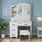 The White Dressing Table With Drawers is a stylish and functional vanity unit designed to bring elegance, organization, and convenience to your bedroom or dressing area. Featuring a clean white finish and multiple spacious drawers, this dressing table provides ample storage for cosmetics, skincare products, jewelry, perfumes, hair accessories, and other personal essentials while enhancing the beauty of your interior. Crafted from high-quality engineered wood, the dressing table is built for durability and long-lasting everyday use. The spacious tabletop offers plenty of room for makeup application, grooming, and decorative accessories, while the smooth, scratch-resistant surface is easy to clean and maintain. The multiple drawers keep your beauty products neatly organized and within easy reach, helping you maintain a tidy and clutter-free space. With its modern minimalist design, the White Dressing Table With Drawers complements contemporary, Scandinavian, and classic bedroom décor. It is perfect for bedrooms, apartments, guest rooms, dressing rooms, and beauty spaces, offering the perfect blend of style, practicality, and durability. Key Features Elegant white contemporary finish Multiple spacious drawers for organized storage Large tabletop for grooming and beauty essentials Durable engineered wood construction Scratch-resistant and easy-to-clean surface Strong and stable design Modern minimalist style Suitable for bedrooms, dressing rooms, apartments, and guest rooms Compact design that saves space Easy to assemble and built for long-lasting use