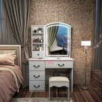 The White Dressing Table With Drawers is a stylish and functional vanity unit designed to bring elegance, organization, and convenience to your bedroom or dressing area. Featuring a clean white finish and multiple spacious drawers, this dressing table provides ample storage for cosmetics, skincare products, jewelry, perfumes, hair accessories, and other personal essentials while enhancing the beauty of your interior. Crafted from high-quality engineered wood, the dressing table is built for durability and long-lasting everyday use. The spacious tabletop offers plenty of room for makeup application, grooming, and decorative accessories, while the smooth, scratch-resistant surface is easy to clean and maintain. The multiple drawers keep your beauty products neatly organized and within easy reach, helping you maintain a tidy and clutter-free space. With its modern minimalist design, the White Dressing Table With Drawers complements contemporary, Scandinavian, and classic bedroom décor. It is perfect for bedrooms, apartments, guest rooms, dressing rooms, and beauty spaces, offering the perfect blend of style, practicality, and durability. Key Features Elegant white contemporary finish Multiple spacious drawers for organized storage Large tabletop for grooming and beauty essentials Durable engineered wood construction Scratch-resistant and easy-to-clean surface Strong and stable design Modern minimalist style Suitable for bedrooms, dressing rooms, apartments, and guest rooms Compact design that saves space Easy to assemble and built for long-lasting use