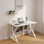 The White Study Office Desk is a modern, elegant, and functional workstation designed to provide a comfortable and productive environment for studying, working, and everyday office tasks. Featuring a clean white finish and a contemporary design, this desk is ideal for home offices, study rooms, corporate offices, schools, and creative workspaces. Built from high-quality materials, the desk offers excellent durability and stability for long-term use. Its spacious tabletop provides enough room for laptops, desktop computers, books, documents, stationery, and office accessories, helping you maintain an organized and efficient workspace. The smooth, scratch-resistant surface is easy to clean and maintain, ensuring a professional appearance even with daily use. The minimalist white design blends perfectly with modern, Scandinavian, and contemporary interiors, making the White Study Office Desk a stylish addition to any workspace. Whether you are working remotely, studying, or managing office projects, this desk delivers the perfect combination of simplicity, comfort, and functionality. Key Features Elegant modern white finish Spacious work surface for study and office tasks Durable and stable construction Scratch-resistant, easy-to-clean tabletop Strong frame for everyday support Minimalist design for modern interiors Ideal for laptops, computers, books, and office accessories Suitable for home offices, study rooms, schools, and corporate spaces Space-saving design for small and large rooms Easy to assemble and maintain