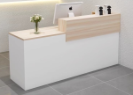 The White Reception Office Table is a modern and elegant reception desk designed to create a professional first impression in offices, clinics, hotels, salons, schools, and commercial spaces. Featuring a sleek white finish and a contemporary design, this reception table enhances the appearance of your front office while providing a functional workspace for receptionists and customer service staff. Crafted from high-quality engineered wood with a durable construction, the reception table is built to withstand everyday use in busy environments. Its spacious work surface provides ample room for computers, telephones, office supplies, and customer records, while integrated storage compartments and drawers help keep the workspace organized and clutter-free. The smooth, scratch-resistant finish is easy to clean, ensuring the desk maintains its stylish appearance over time. Whether you're furnishing a corporate office, medical facility, beauty salon, or hotel lobby, the White Reception Office Table offers the perfect combination of functionality, durability, and modern design to create a welcoming reception area. Key Features Elegant modern white finish Spacious work surface for reception tasks Durable engineered wood construction Built-in drawers and storage compartments Scratch-resistant and easy-to-clean surface Strong and stable design for daily commercial use Professional appearance for reception areas Suitable for offices, clinics, hotels, salons, schools, and commercial spaces Space-saving layout with organized storage Easy to assemble and built for long-lasting performance