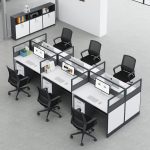 The 6 Way Office Workstation is a modern and efficient office furniture solution designed to maximize productivity while optimizing office space. Built to accommodate up to six users comfortably, this workstation is ideal for corporate offices, call centers, co-working spaces, startups, and open-plan work environments. Its modular design encourages collaboration while providing each employee with a dedicated workspace for improved focus and efficiency. Constructed from high-quality engineered wood and supported by a heavy-duty steel frame, the workstation offers exceptional strength, stability, and durability. Each workstation features a spacious desktop that comfortably accommodates computers, laptops, documents, and office accessories. Integrated cable management helps keep wires organized and the workspace clutter-free, while privacy partitions provide employees with a more focused and professional working environment. With its sleek contemporary design and space-saving layout, the 6 Way Office Workstation enhances office aesthetics while promoting teamwork and organization. It is the perfect solution for businesses seeking a functional, stylish, and long-lasting workstation system. Key Features Accommodates up to six users comfortably Modern modular office workstation design Spacious individual workstations Durable engineered wood construction Heavy-duty steel frame for superior stability Privacy partitions for enhanced concentration Integrated cable management system Scratch-resistant and easy-to-clean work surfaces Ideal for corporate offices, startups, co-working spaces, and call centers Easy to assemble and built for long-lasting commercial use